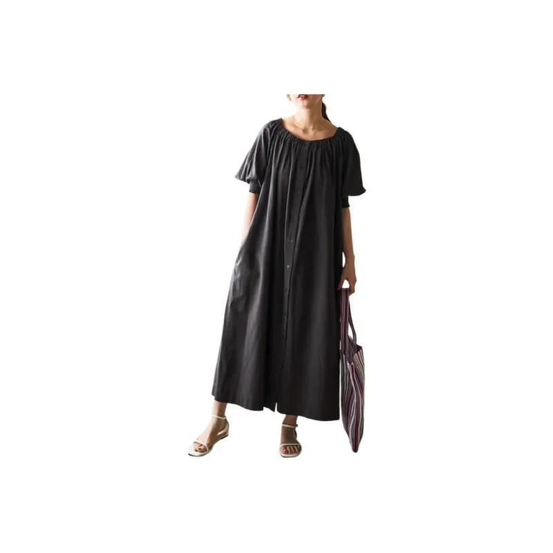 FREAK'S STORE Short Sleeved Dress Women's Charcoal Gray-0