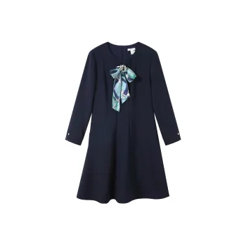 FINITY Long Sleeved Dresses Women's Navy Blue
