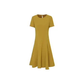 IDPAN Short Sleeved Dresses Women's Yellow