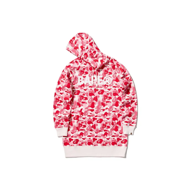 A BATHING APE Abc Camo 2nd Ape Wide Pullover Hoodie Green-4
