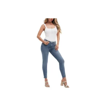 GUESS Eco Power Curvy Mid-Rise Skinny Jeans Jeans Women's Blue