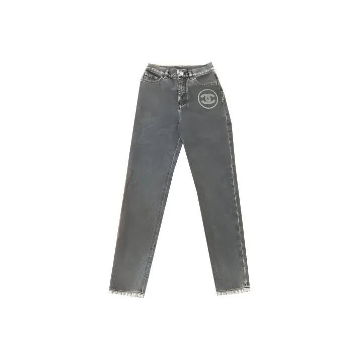CHANEL Jeans Women's Gray-0