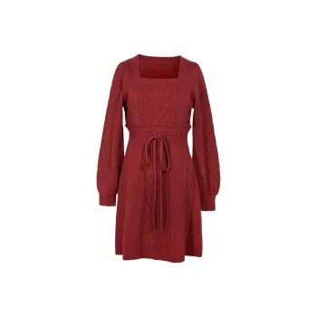 3COLOUR Long-Sleeved Dresses Women's Red