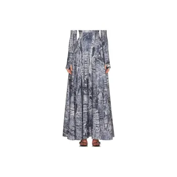 NORMA KAMALI Denim Long Skirts Women's Blue