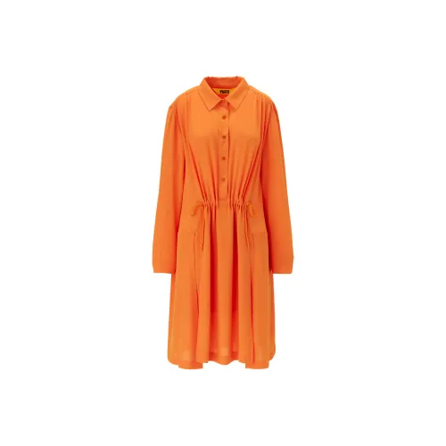 Onitsuka Tiger WS DRESS Long-Sleeved Dresses Women's Orange