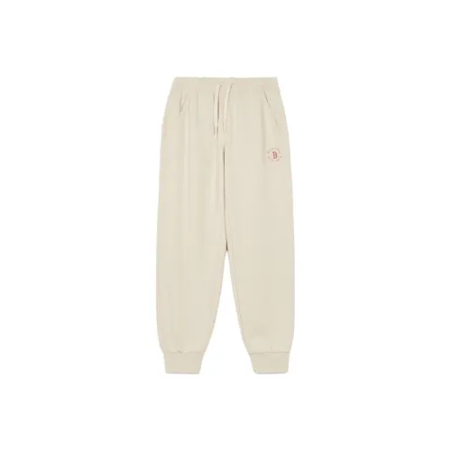 MLB Basic Boston Red Sox Knitted Sports Pants Women's Dark Cream