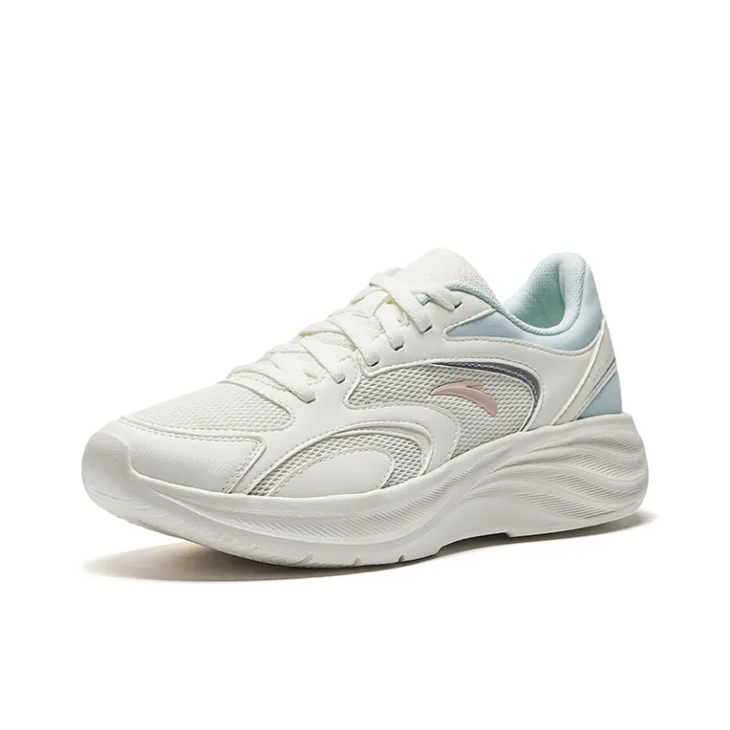 Anta Star Cloud 2 Slip Resistant And Breathable Low Top Casual Running Shoes Women's White Blue-1