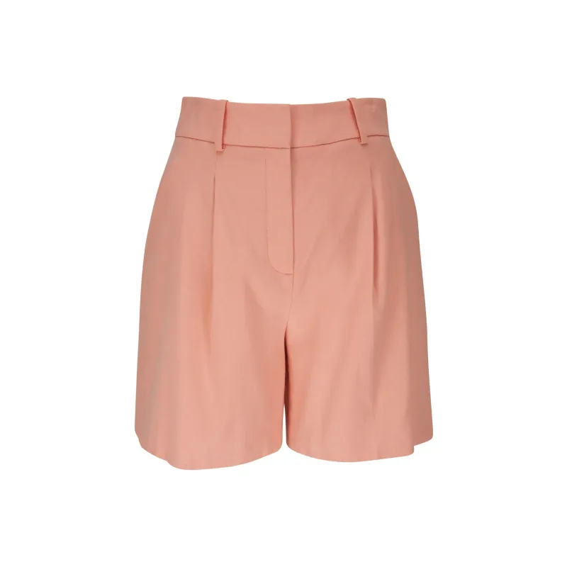 VERONICA BEARD Noemi Linen-blend Tailored Shorts-0