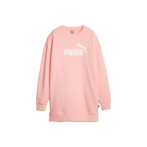 PUMA Robe À Col Rond ESS+ Femme Long-Sleeved Dresses Women's Pink