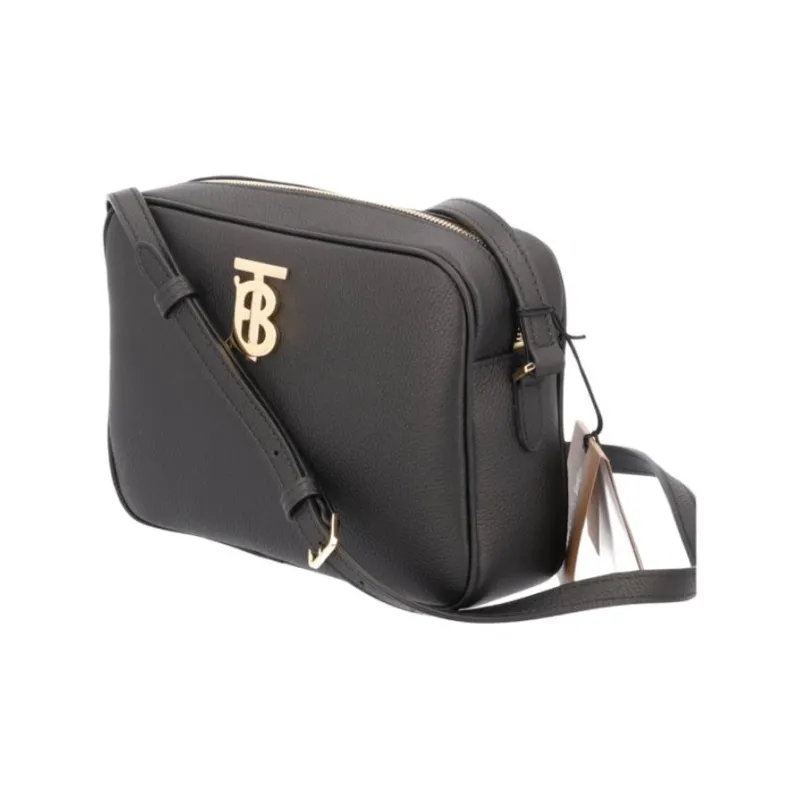 Burberry Leather Camera Bag, Shoulder Bag Women's Black-1