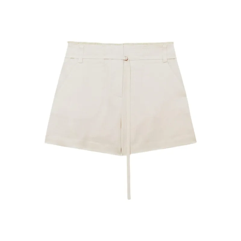 Patrizia Pepe SS25 Casual Shorts Women's Ecru-0