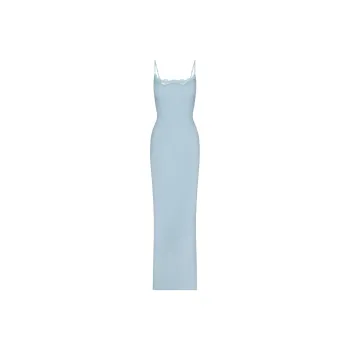 SKIMS Wedding Dress Series FITS EVERYBODY LACE LONG SLIP DRESS Slip Dress Women's DENIM/Denim