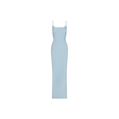 SKIMS Wedding Dress Series FITS EVERYBODY LACE LONG SLIP DRESS Slip Dress Women's DENIM/Denim
