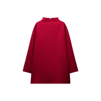 ZARA ZW Series Long Sleeved Dresses Women's Red