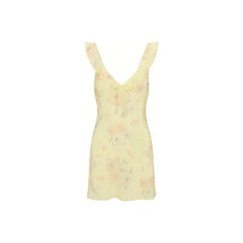 Realisation Par SS24 THE HAZEL Slip Dresses Women's Zinnia Sunflower Sea