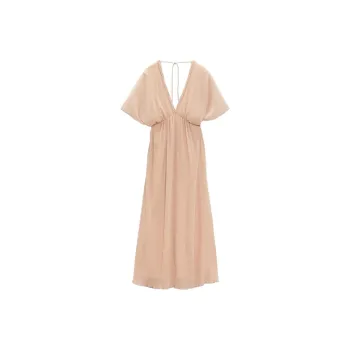 ZARA Short-Sleeved Dresses Women's Light Pink