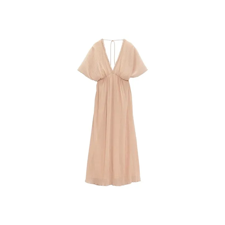 ZARA Short-Sleeved Dresses Women's Light Pink-0