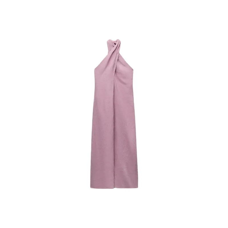 ZARA Sleeveless Dress Women's Light Purple-0
