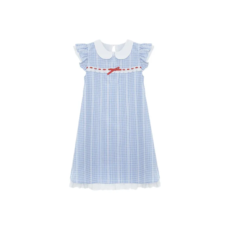 FOASIS Short Sleeved Dress Women's Blue-1