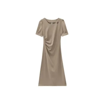 PLANE DRIFT Short Sleeved Dresses Women's Mocha