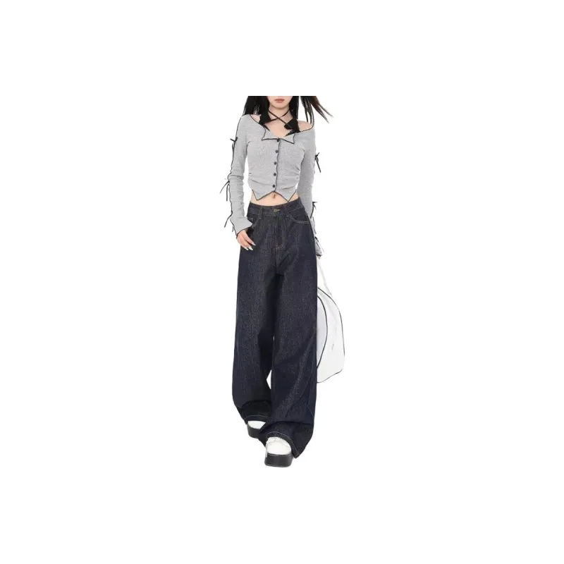 ADOONGA Jeans Women's Dark Blue-0