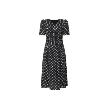 JZ Juzui Short Sleeved Dress Women's Floral Black