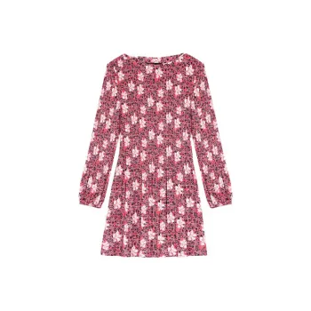 Maje Floral-print Pleated Minidress