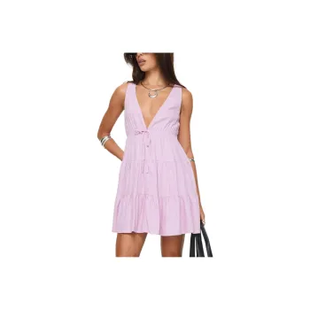 PRINCESS POLLY DIPSIE MINI DRESS Sleeveless Dress Women's LILAC/Light Purple