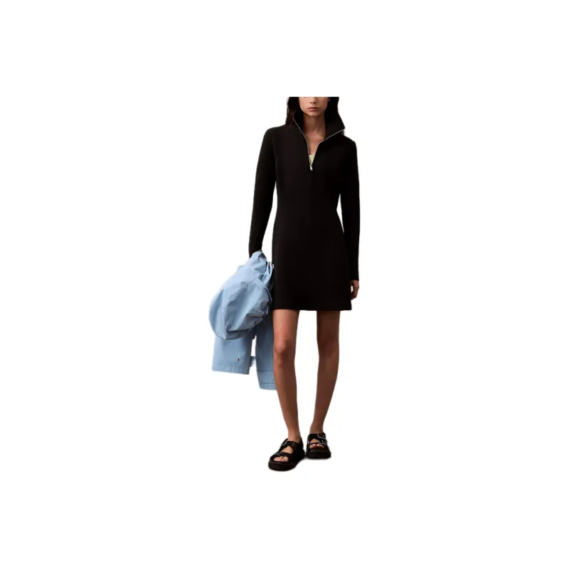CALVIN KLEIN Long Sleeved Dress Women's Black-0