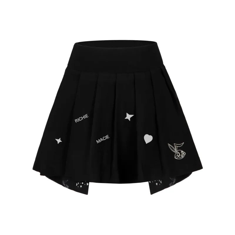 Richie Macie Casual Short Skirts Women's Black-0