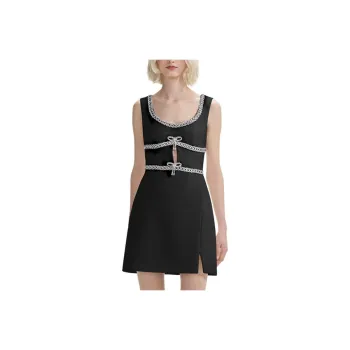 Self-portrait Sleeveless Dress Women's Classic Black