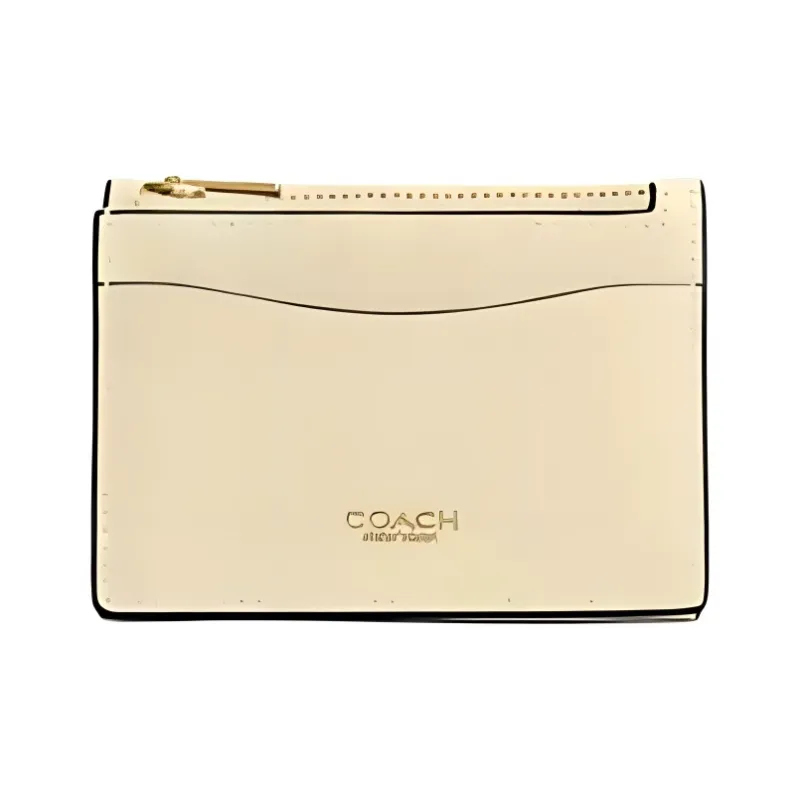 COACH Essential Cow Leather Card Holder Women's Brass-1