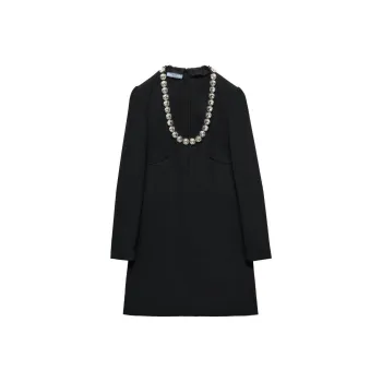 PRADA Glass Crystal Embellishment Dress