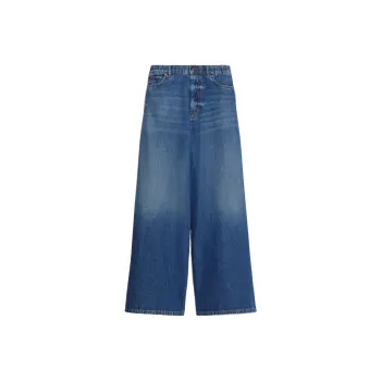 WEEKEND MaxMara Button Detailed Wide Leg Jeans