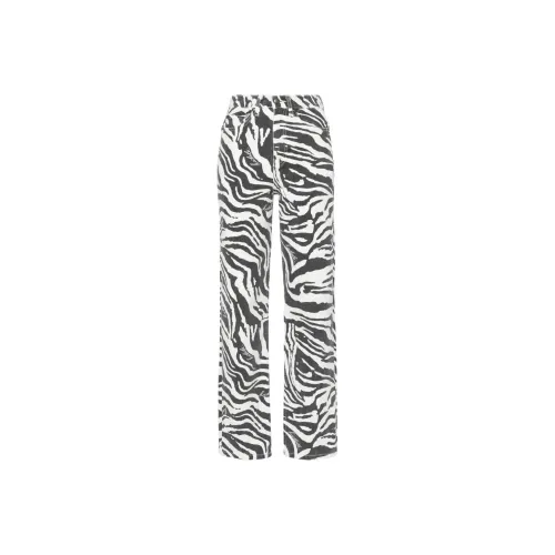 Rotate Zebra Printed Straight Leg Jeans