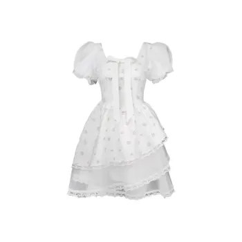 PAIN OR PLEASURE Short Sleeved Dresses Women's White