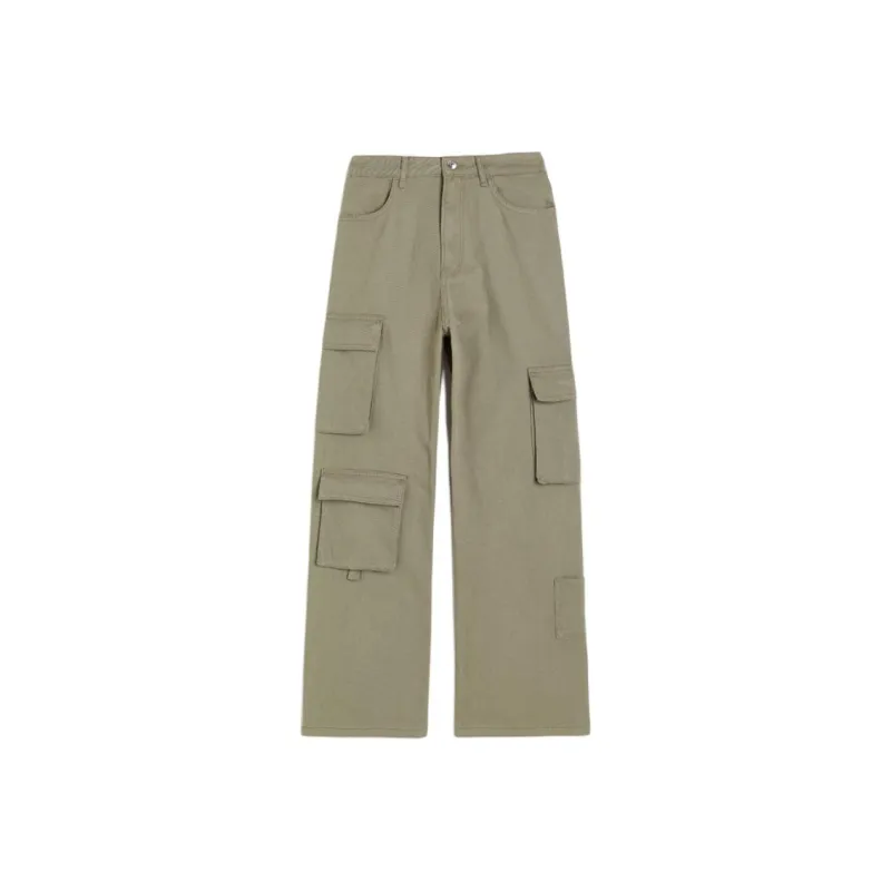 H&M Cargo Pants Women's Khaki Green-0