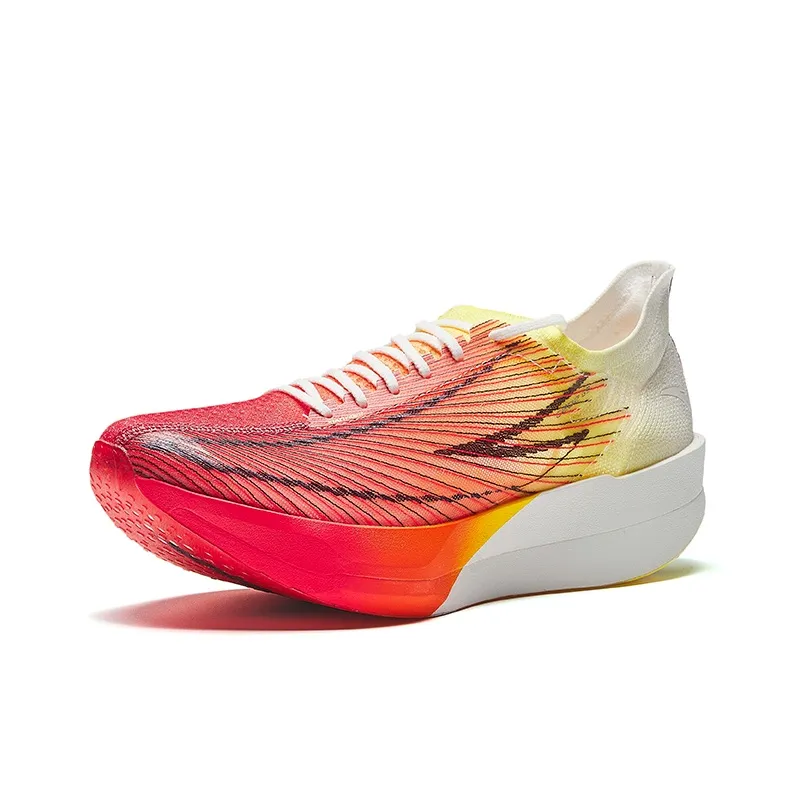 Anta C202 G9 Anti Slip Wear Resistant Low Top Casual Running Shoes Men's Red Yellow White-1