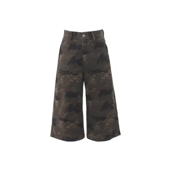 MPOX Jeans Women's Camouflage Capri Pants