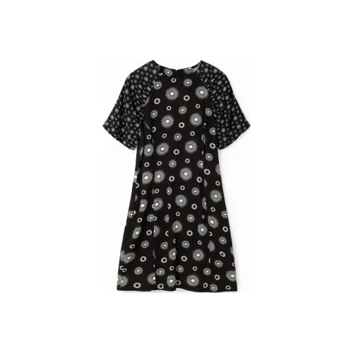 Desigual Short Sleeved Dress Women's Black