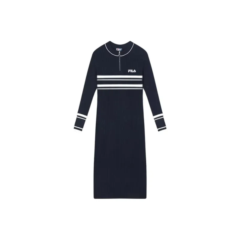FILA HERITAGE Long Sleeved Dresses Women's Legend Blue-0