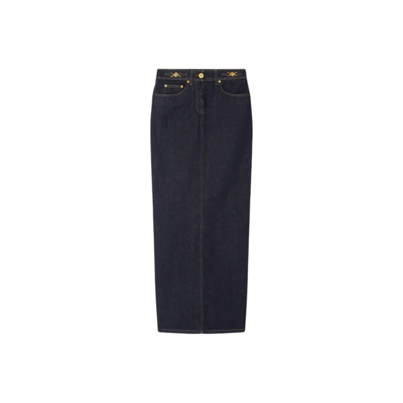 VERSACE Denim Skirt 'Dark Blue'-0