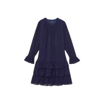Kate Spade SS25 Long Sleeved Dress Women's Blue