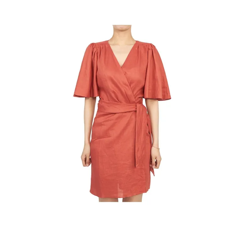 Vanessa Bruno Short Sleeved Dresses Women's Coral-0
