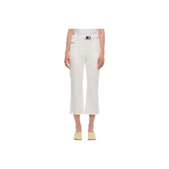 Sacai Mid rise Cropped Jeans