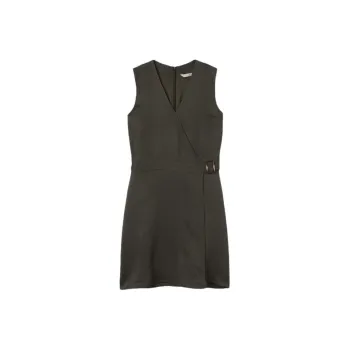 H&M Sleeveless Dress Women's Dark Khaki Green