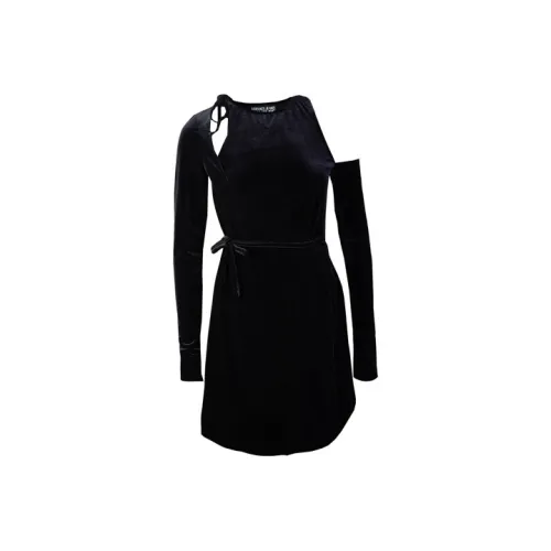 VERSACE JEANS Long-Sleeved Dresses Women's Black