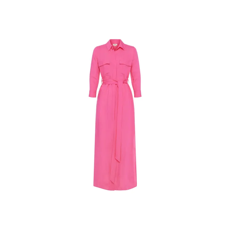 L'AGENCE Long-Sleeved Dresses Women's Deep Berry Pink-0
