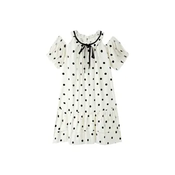 COVT Short Sleeved Dresses Women's Ecru