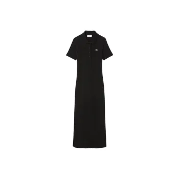 LACOSTE Cotton Ribbed Dress